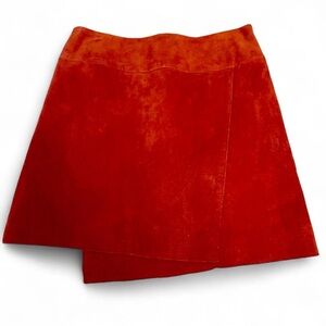 ❣️BNWOT❣️ Vintage 100% Leather Mini Skirt Asymmetrical Forever 21 Contemporary